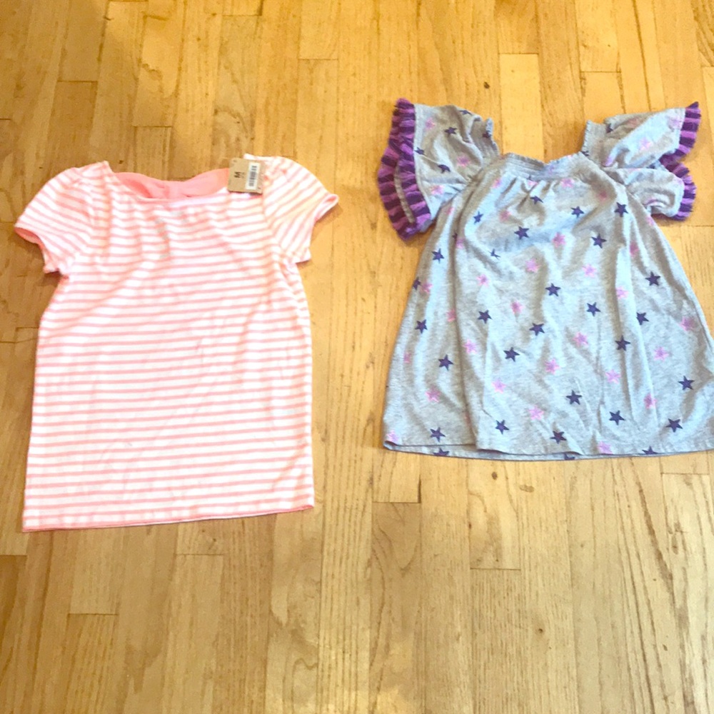 Cat and jack gray shirt and crazy 8 shirt (new)